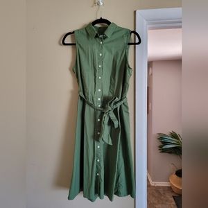 J. Crew Belted Button Down Dress